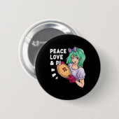 Liebe des Friedens und Pi - März 14. April Button (Vorne & Hinten)