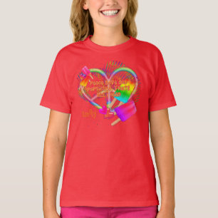Liebe des Friedens und Popsicles-Girls Raglan Shir T-Shirt