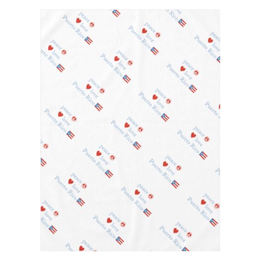 Liebe des Friedens und Puerto Rico Tischdecke (Vorderseite)