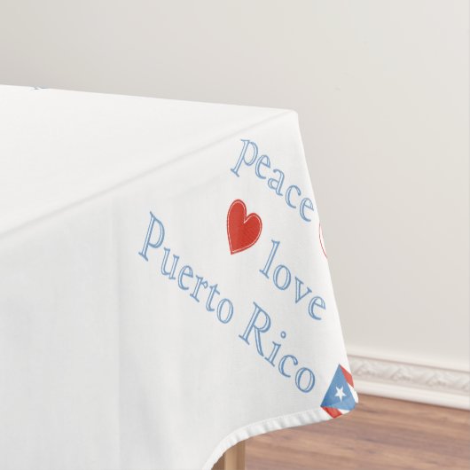 Liebe des Friedens und Puerto Rico Tischdecke (Beispiel)