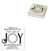 Liebe des Friedens und Rücksendeadresse der Freude Gummistempel (Stempel)