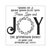 Liebe des Friedens und Rücksendeadresse der Freude Gummistempel (Prägung)