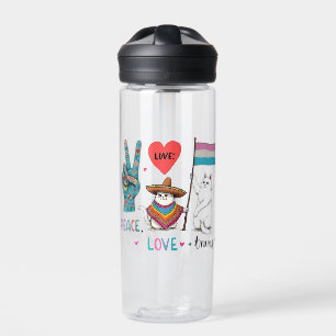 Liebe des Friedens und Trans LGBTQ Transgender Trinkflasche