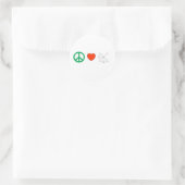 Liebe des Friedens und Wirtschaft Runder Aufkleber (Tasche)