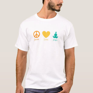 Liebe des Friedens und Yoga Meditation Entspannung T-Shirt