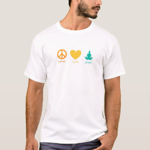 Liebe des Friedens und Yoga Meditation Entspannung T-Shirt