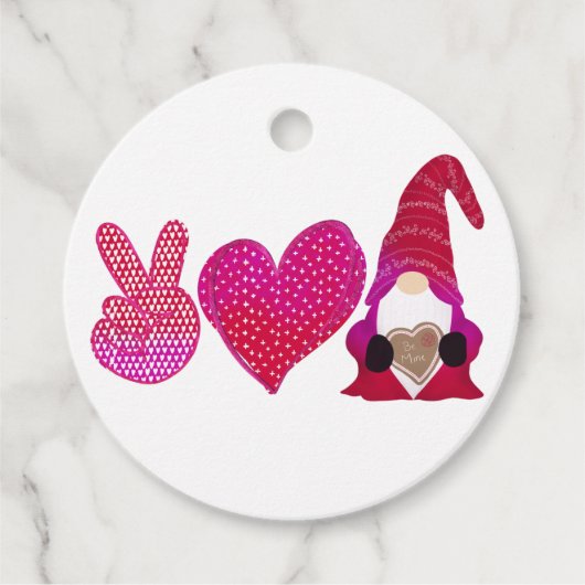 Liebe des Friedens | Valentinstag Geschenkanhänger (Vorderseite)