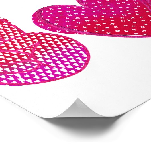 Liebe des Friedens | Valentinstag Poster (Ecke)