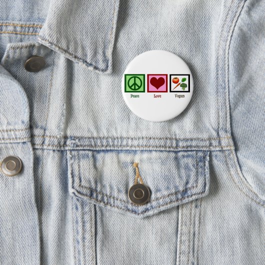 Liebe des Friedens Vegan Button (Beispiel)