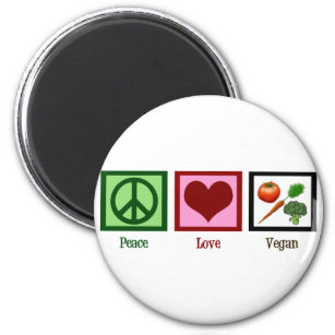 Liebe des Friedens Vegan Magnet