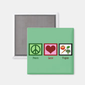Liebe des Friedens Vegan Magnet (Vorderseite/Rückseite)