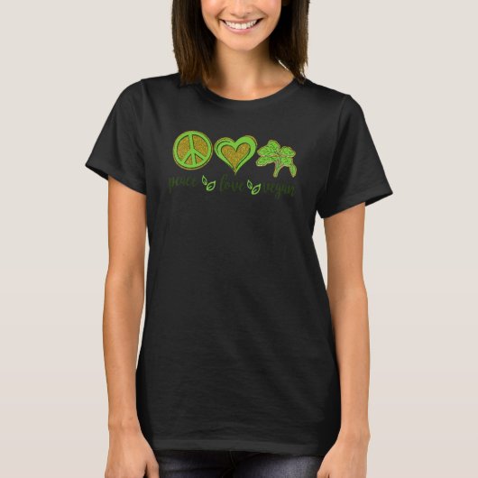 Liebe des Friedens Vegan Weltnaturerbe T-Shirt (Vorderseite)