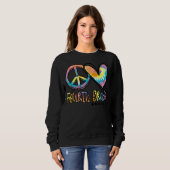 Liebe des Friedens Vierte Gefärbte Krawatte erster Sweatshirt (Vorne ganz)