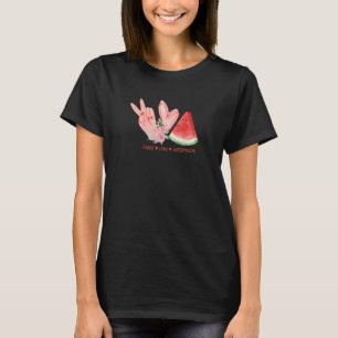 Liebe des Friedens Wassermelone Obst für Frauen Te T-Shirt