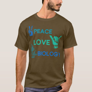 Liebe des Friedens Wissenschaft Hippie Biologie T-Shirt