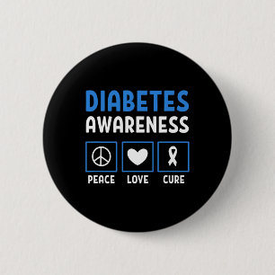 Liebe des Friedens zur Heilung von Diabetes 3 Button