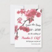 Liebe des Frühlings Sakura Save the Date© Date (Vorderseite)
