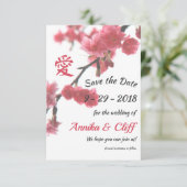 Liebe des Frühlings Sakura Save the Date© Date (Stehend Vorderseite)