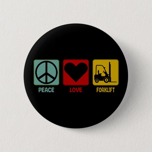 Liebe des Gabelstaplers Button (Vorderseite)