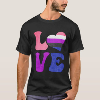 Liebe des Gender Fluid Pride Flag lgbtq T-Shirt