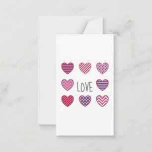 Liebe des geometrischen Musters Happy Valentines D Mitteilungskarte