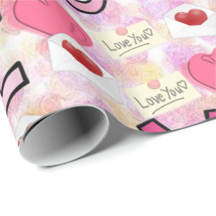 Liebe des glänzenden Papiers Geschenkpapier