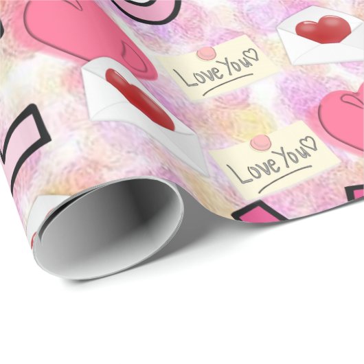 Liebe des glänzenden Papiers Geschenkpapier (Rolleneckpunkt)