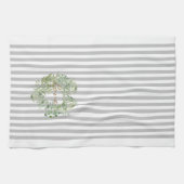 Liebe des grauen Streifens Geschirrtuch (Horizontal)