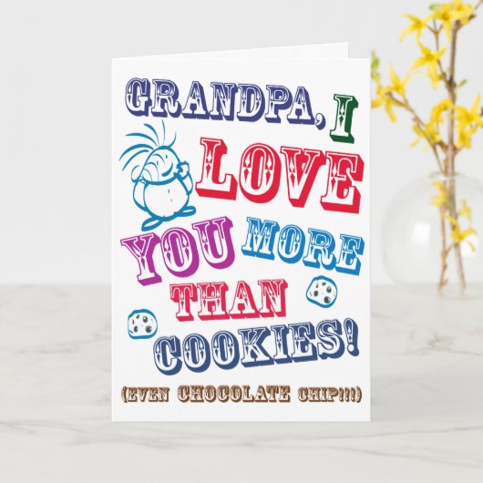 Liebe des Großvater-I Sie mehr als Plätzchen! Karte (Gelbe Blume)