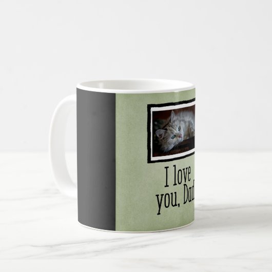 Liebe des Grün-I Sie, Vater-kundenspezifische Kaffeetasse (Vorderseite Links)