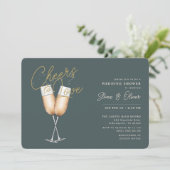 Liebe des grünen Brautparty Einladung (Stehend Vorderseite)