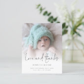 Liebe des Haushalts dank Foto Overlay Geburtsankün (Stehend Vorderseite)