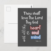 Liebe des Herrn mit all deinem Herz KJV Bibelverse Postkarte (Vorne/Hinten)