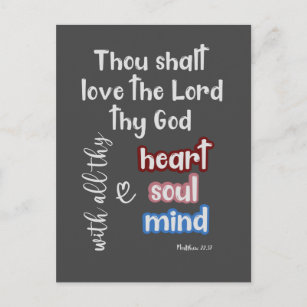 Liebe des Herrn mit all deinem Herz KJV Bibelverse Postkarte