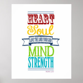 Liebe des Herrn mit deinem ganzen Herzen Poster