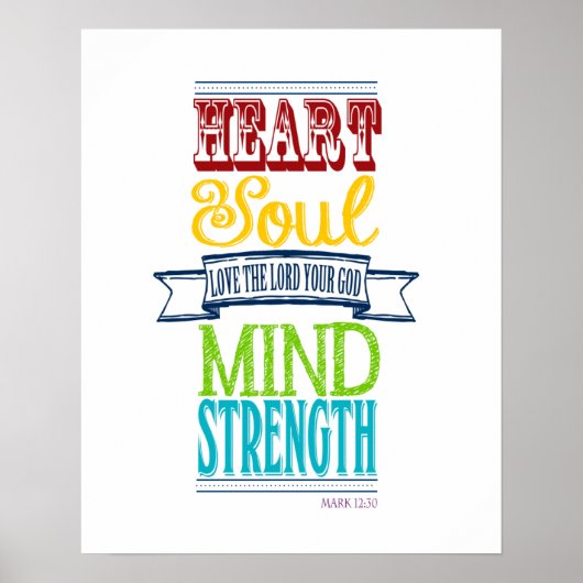 Liebe des Herrn mit deinem ganzen Herzen Poster (Vorne)