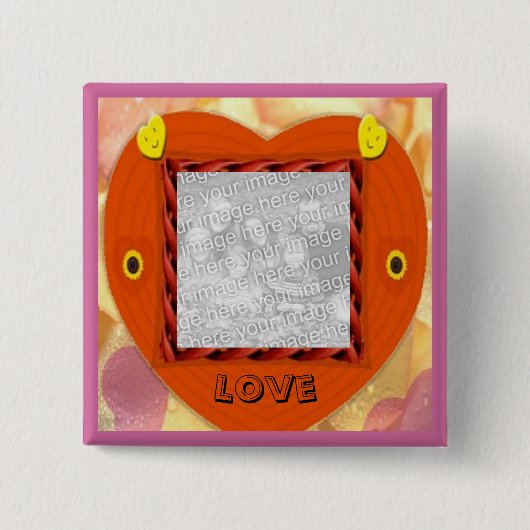 Liebe des Herzens Button (Vorderseite)