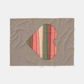 Liebe des Herzens Gestreifter Valentinstag Fleecedecke (Vorderseite (Horizontal))