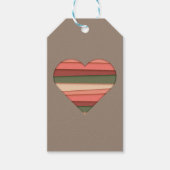 Liebe des Herzens Gestreifter Valentinstag Geschenkanhänger (Vorderseite)