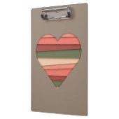 Liebe des Herzens Gestreifter Valentinstag Klemmbrett (Links)