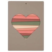 Liebe des Herzens Gestreifter Valentinstag Klemmbrett (Rückseite)