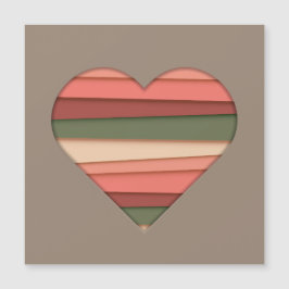 Liebe des Herzens Gestreifter Valentinstag Magnetkarte