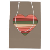 Liebe des Herzens Gestreifter Valentinstag Mittlere Geschenktüte (Rückseite)