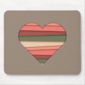 Liebe des Herzens Gestreifter Valentinstag Mousepad (Vorne)