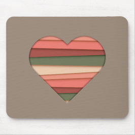 Liebe des Herzens Gestreifter Valentinstag Mousepad
