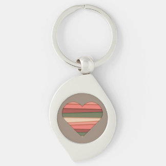 Liebe des Herzens Gestreifter Valentinstag Schlüsselanhänger