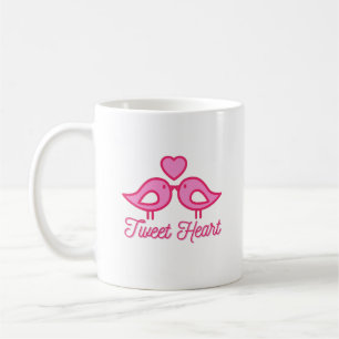 Liebe des Herzens getweetet Kaffeetasse