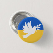 Liebe des Herzens mit der Ukraine Button (Vorne & Hinten)