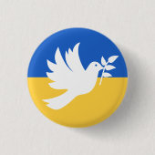 Liebe des Herzens mit der Ukraine Button (Vorderseite)