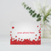 Liebe des Herzens mit Foto Postkarte (Stehend Vorderseite)